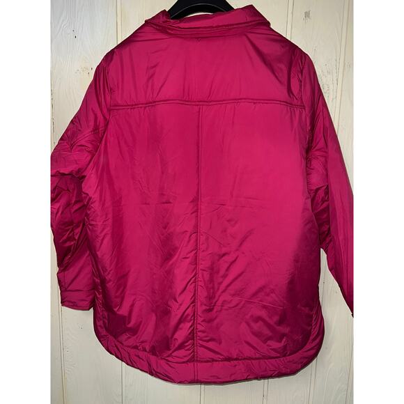 Torrid Jacket Women's 2X Puffer Coat Lightweight Packable Poly Down Pink Red NEW - Picture 11 of 12
